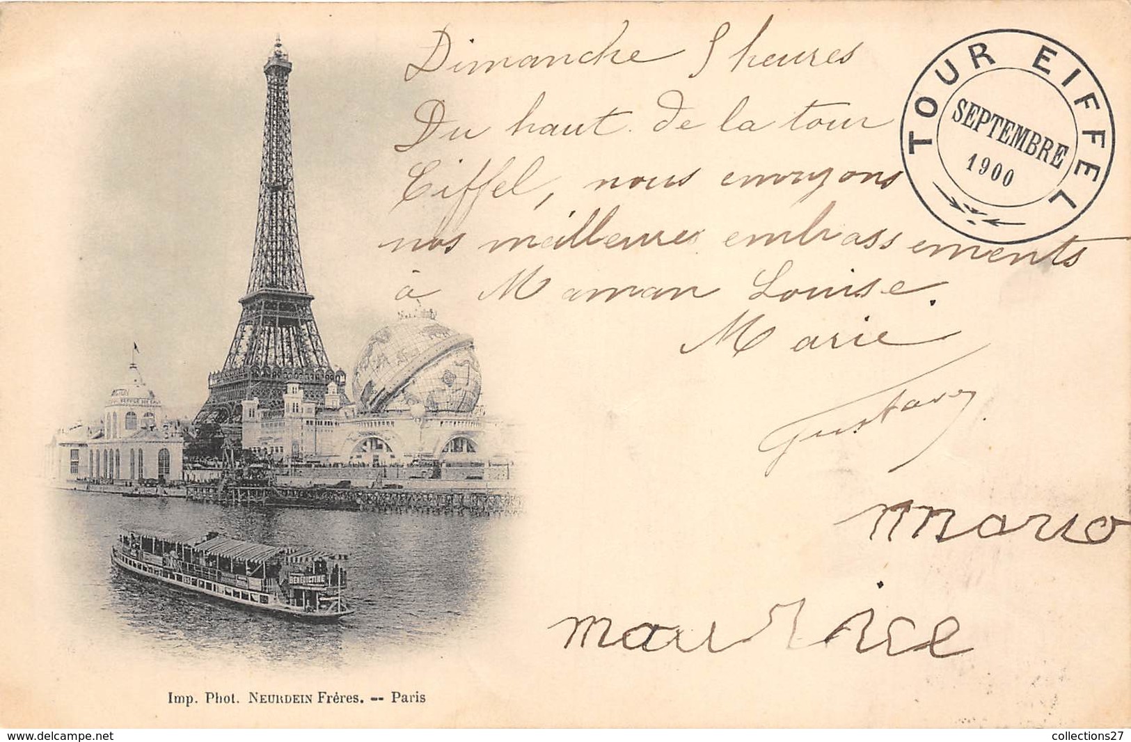 75-PARIS-TOUR EIFFEL- 1900