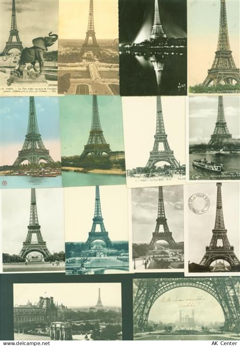 75000 Paris Lot mit 44 AK Eiffelturm - 13822209