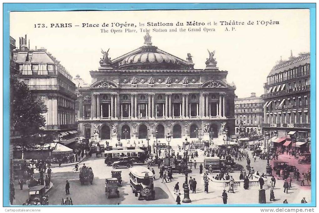 75009 PARIS PLACE OPERA STATIONS METRO THEATRE Edition PAPEGHIN 173 /1883A