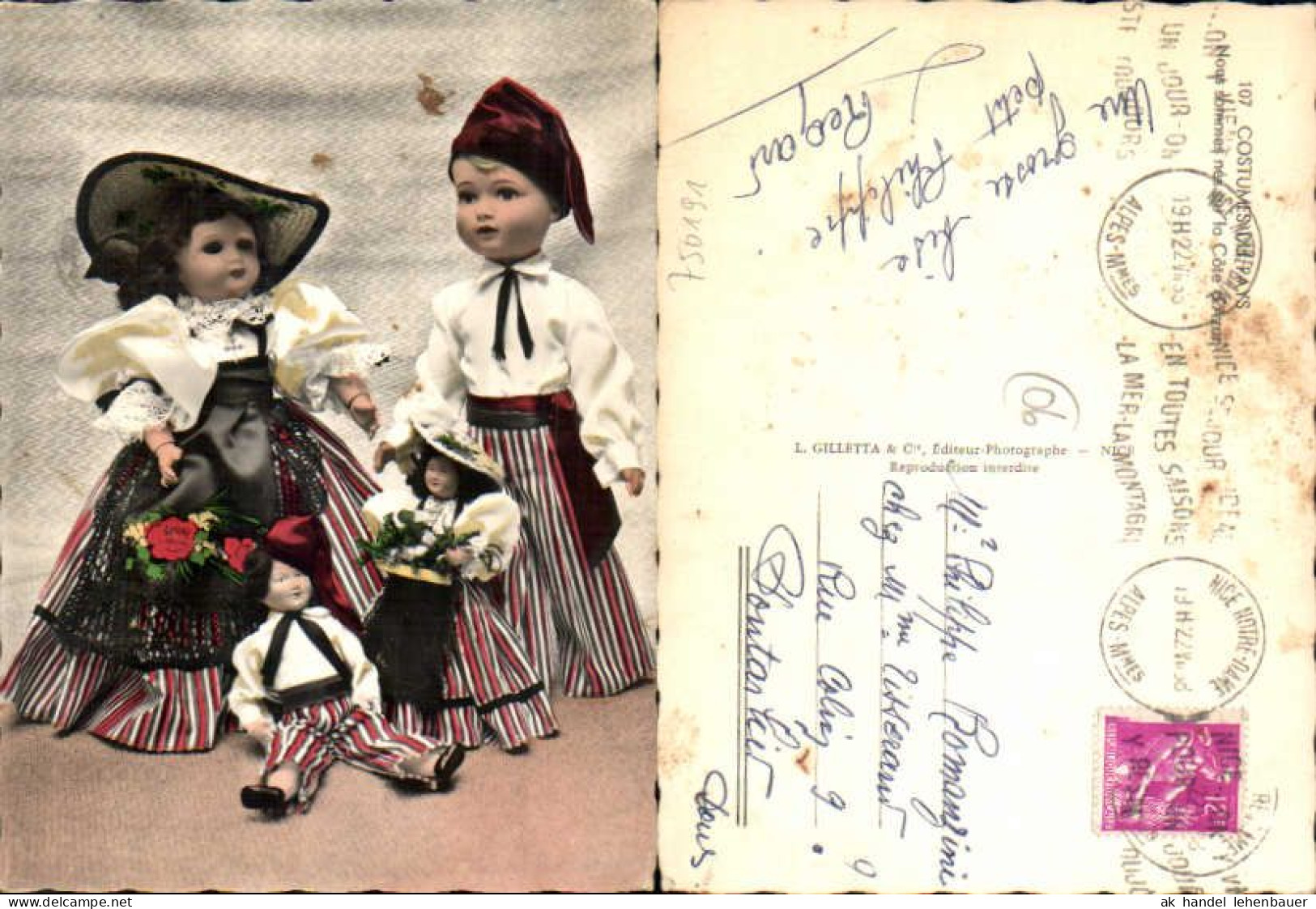 750191 Cote D`Azur French Riviera Nice Nizza Costumes Trachten