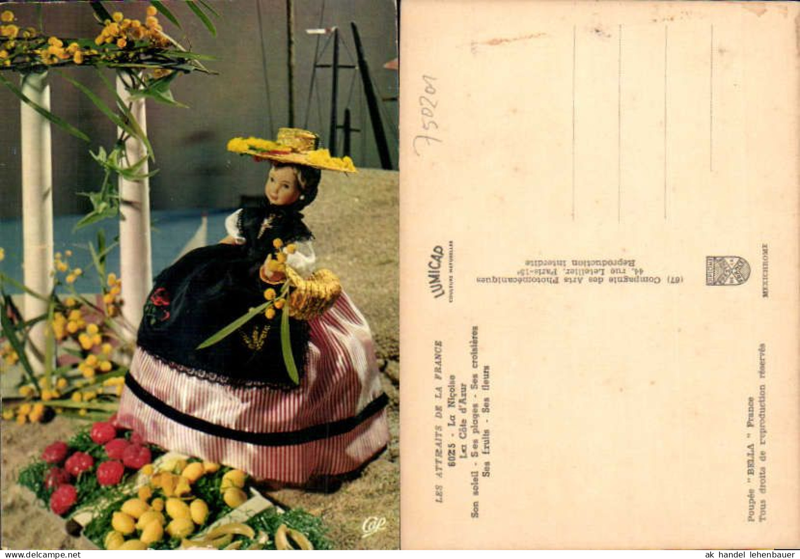 750201 Cote D`Azur French Riviera Nice Nizza Costumes Trachten