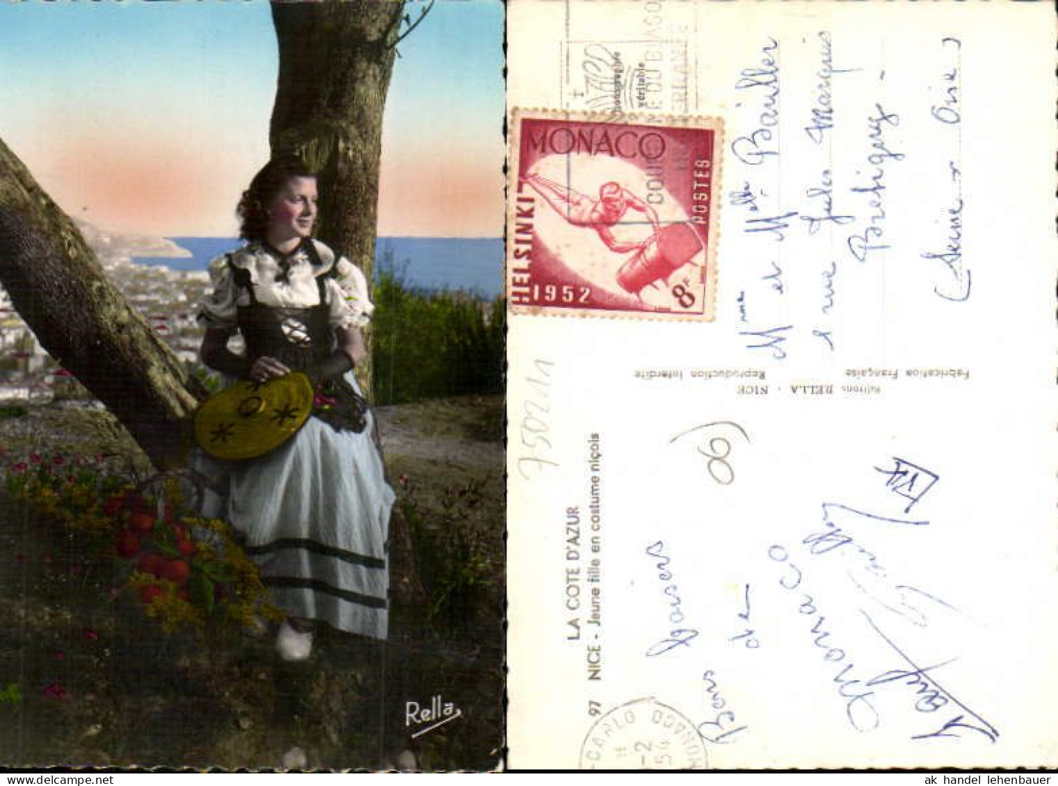 750211 Cote D`Azur French Riviera Nice Nizza Costumes Trachten