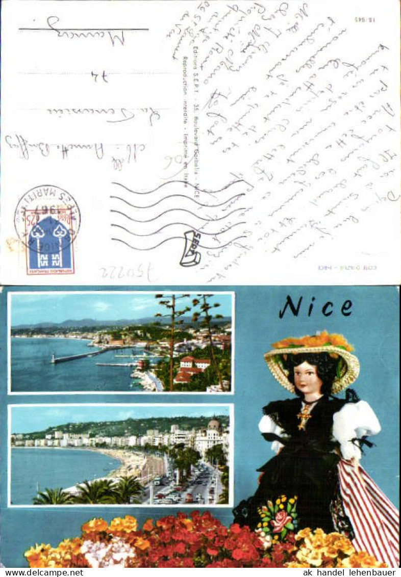 750222 Cote D`Azur French Riviera Nice Nizza Costumes Trachten Puppe