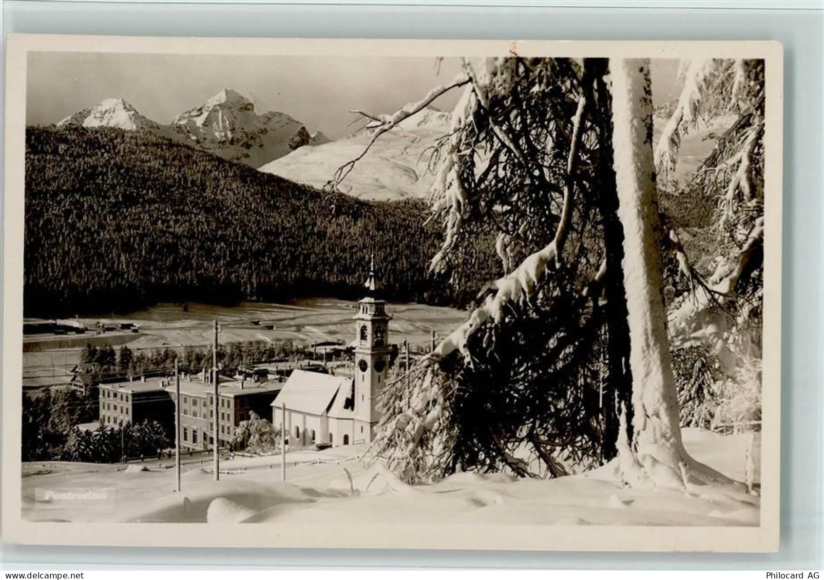 7504 Pontresina - Blick nach Pontresina Winteraufnahme - 10156347