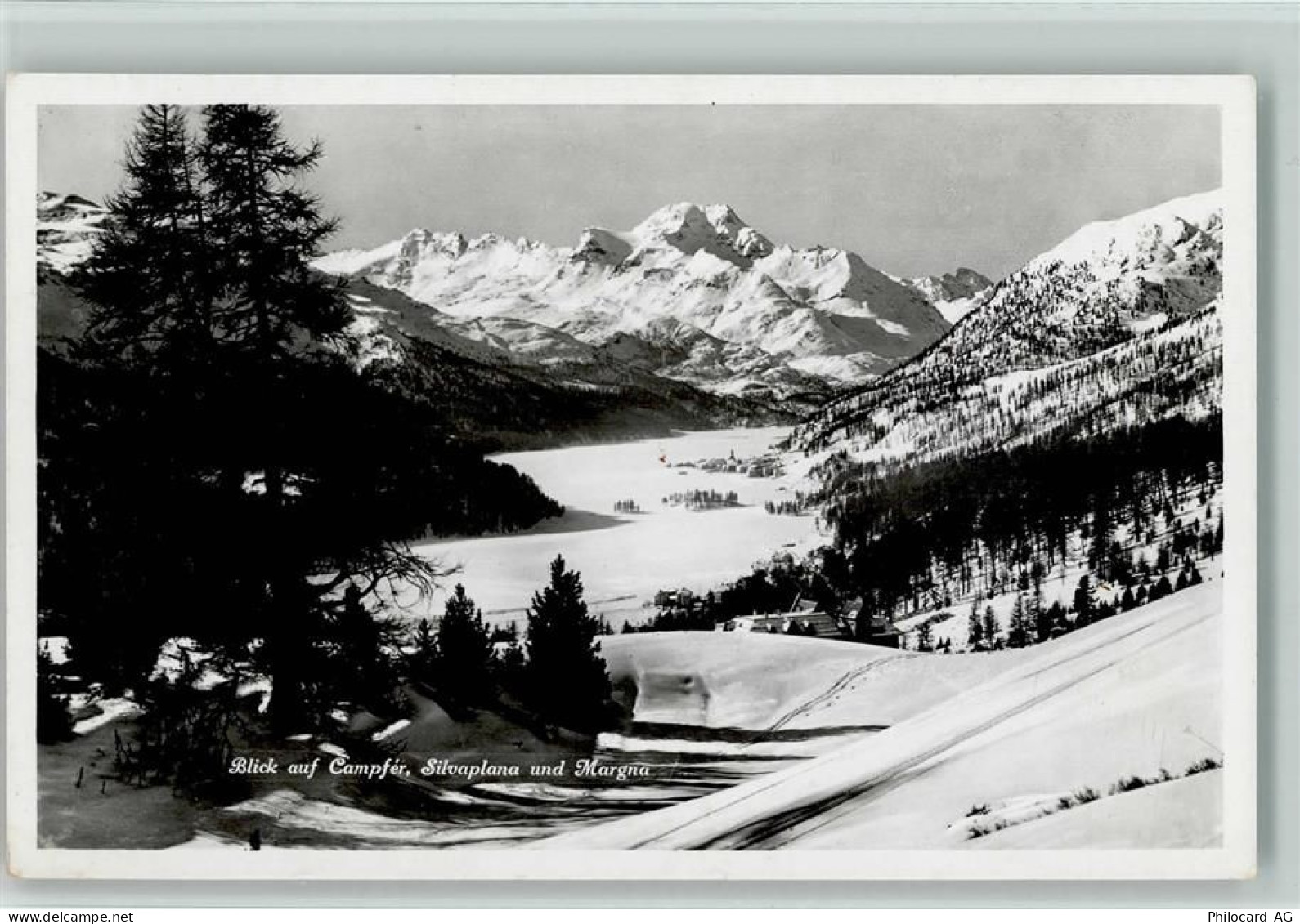 7513 Silvaplana - Blick auf Campfer Silvaplana und Margna Winter - 11088682
