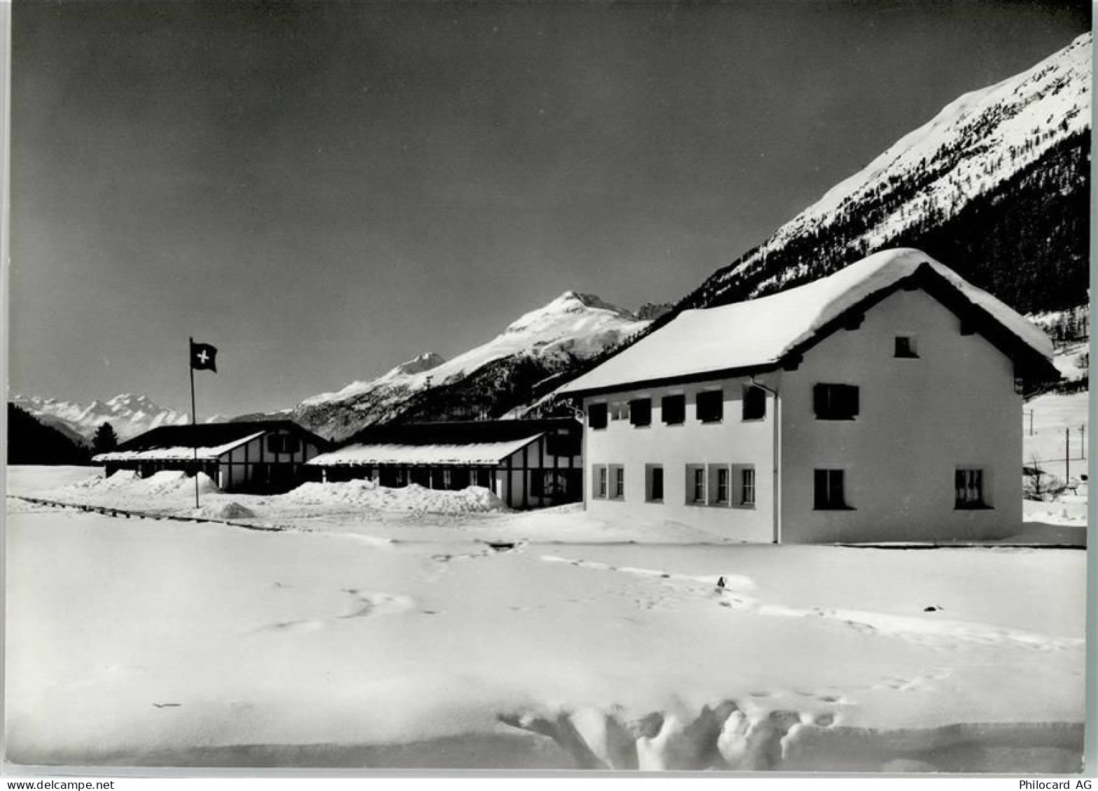 7522 La Punt-Chamues-ch Winter Pension C.V.J.M. Foto AK - 10686737