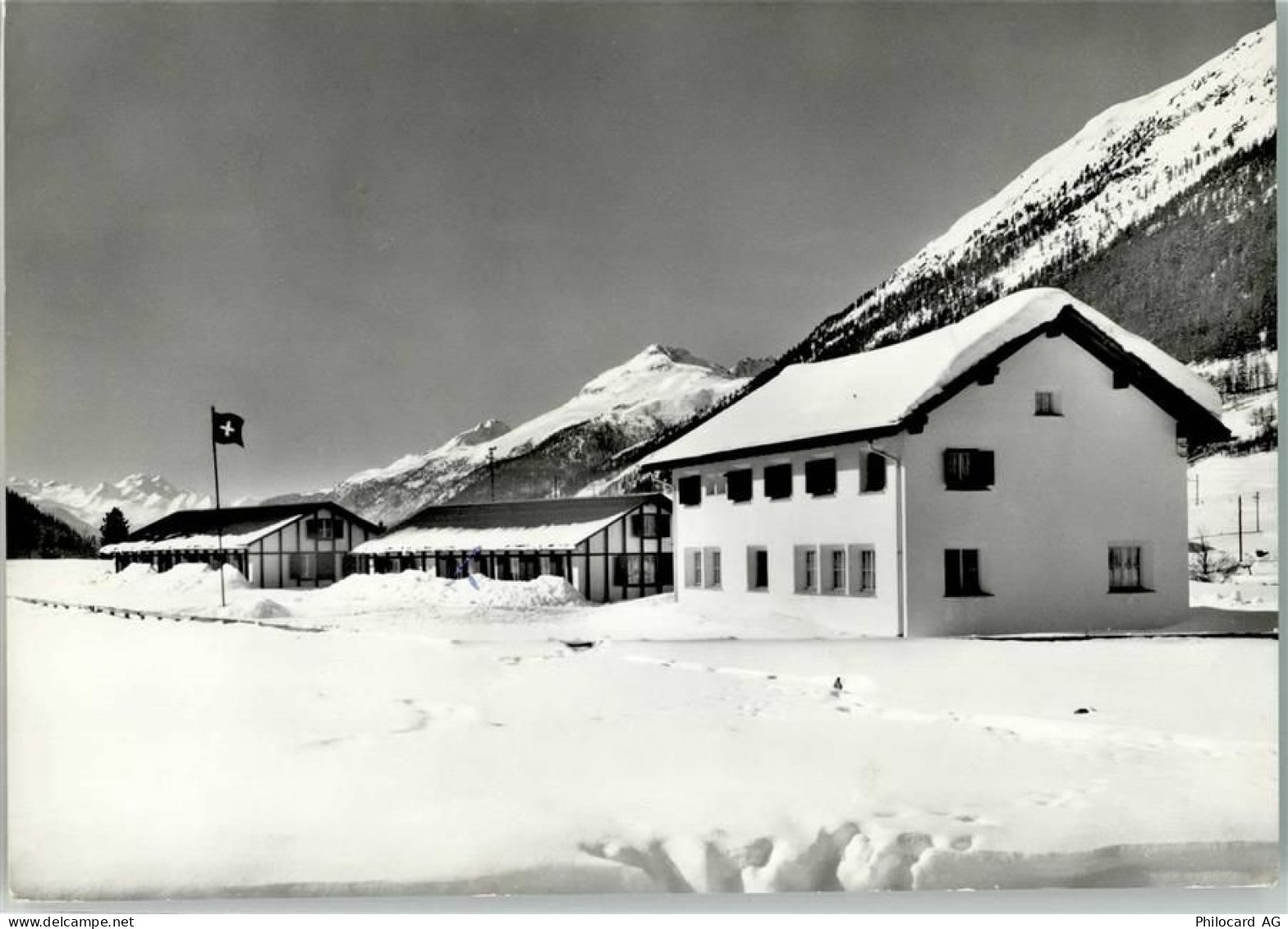 7522 La Punt-Chamues-ch Winter Pension C.V.J.M. Foto AK - 10686739