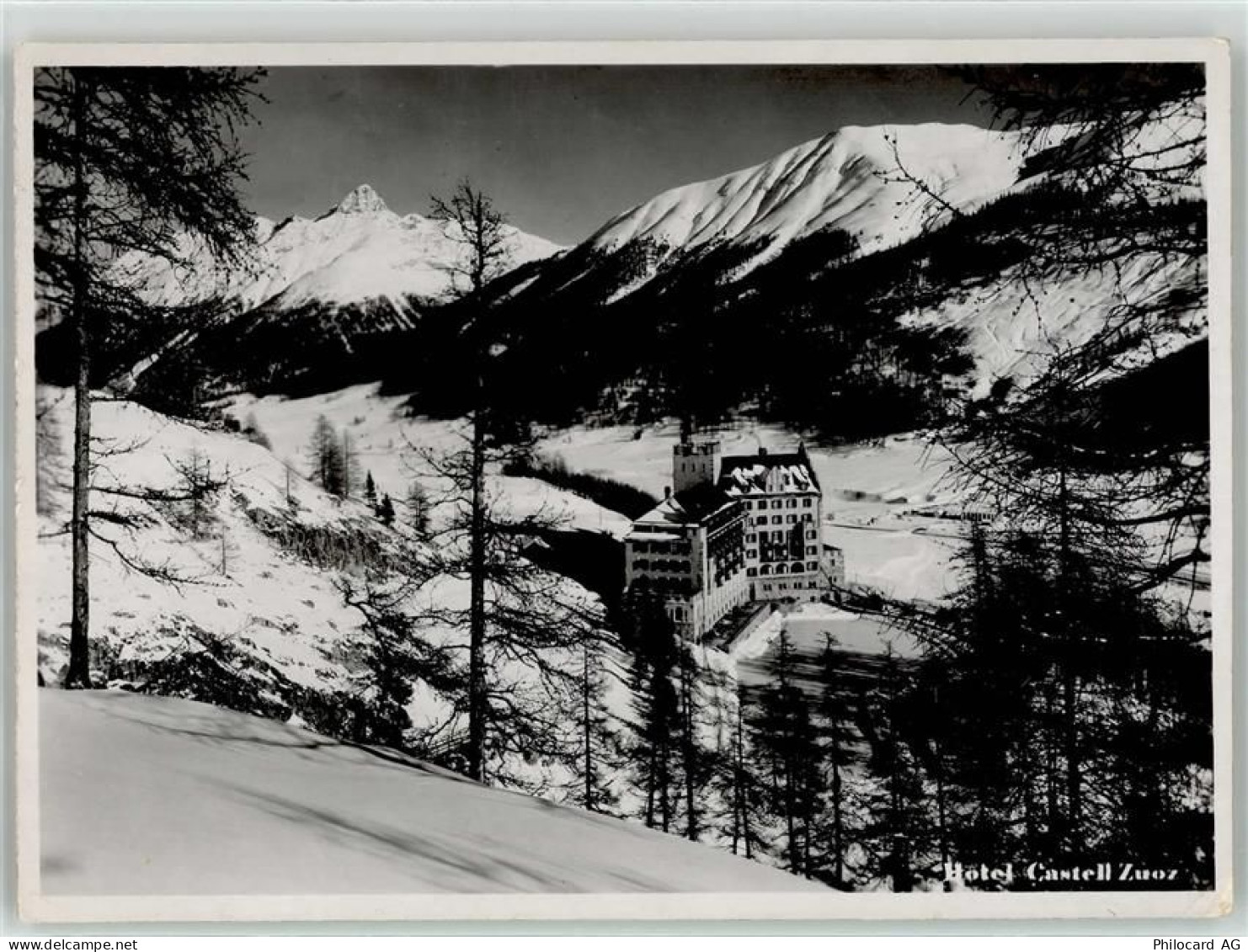 7524 Zuoz 1953 Winter Hotel Castell Zuoz - 52051919