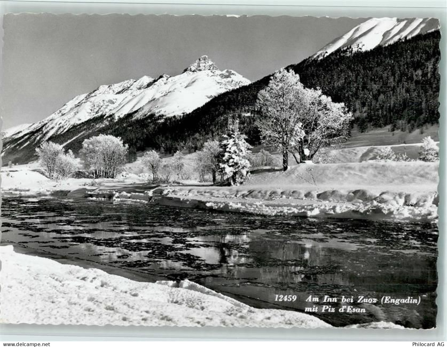 7524 Zuoz - Am Inn bei Zuoz mit Piz dEsan Winter - 12114065
