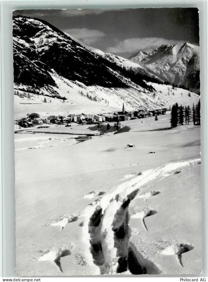 7525 S-chanf - Blick nach S-chanf Gesamtansicht Winteraufnahme - 10156028