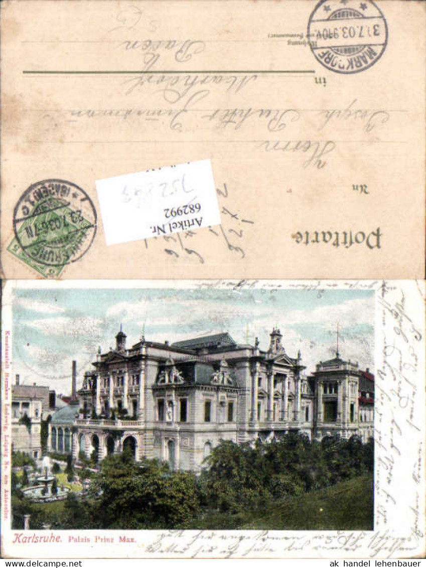 752844 Karlsruhe Palais Prinz Max gel Markdorf
