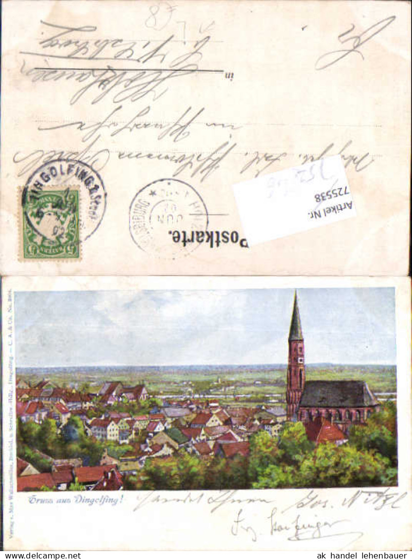 752847 Gruß aus Dingolfing gel Holzhausen Vilsbiburg