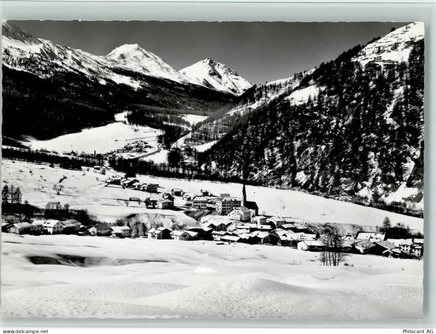 7536 Sta. Maria Val Müstair - Gesamtansicht gegen Valchava Piz dOro und ... - 10156111