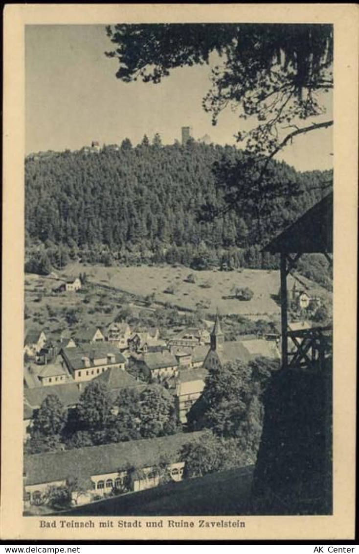 75385 W7264 Bad Teinach um1920/30 - Bad Teinach, Ansicht Stadt mit Ruine... - 20003049