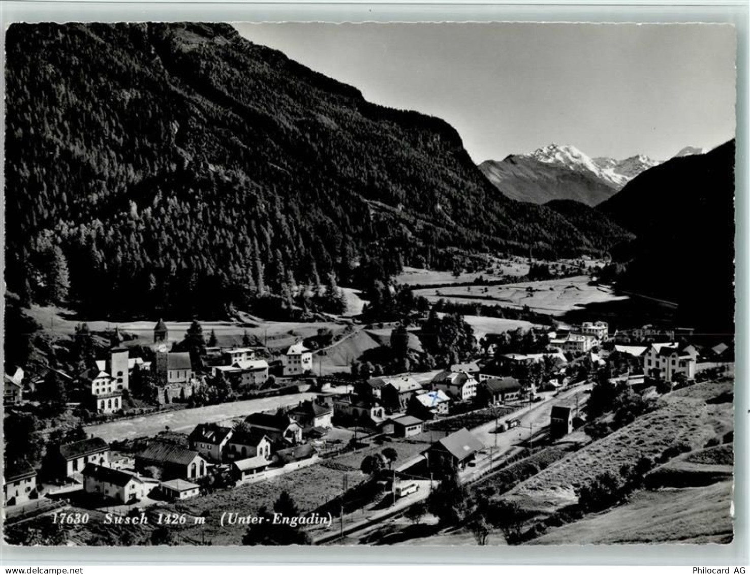 7542 Susch 1970 - Telansicht, gute Erhaltung AK - 13077511