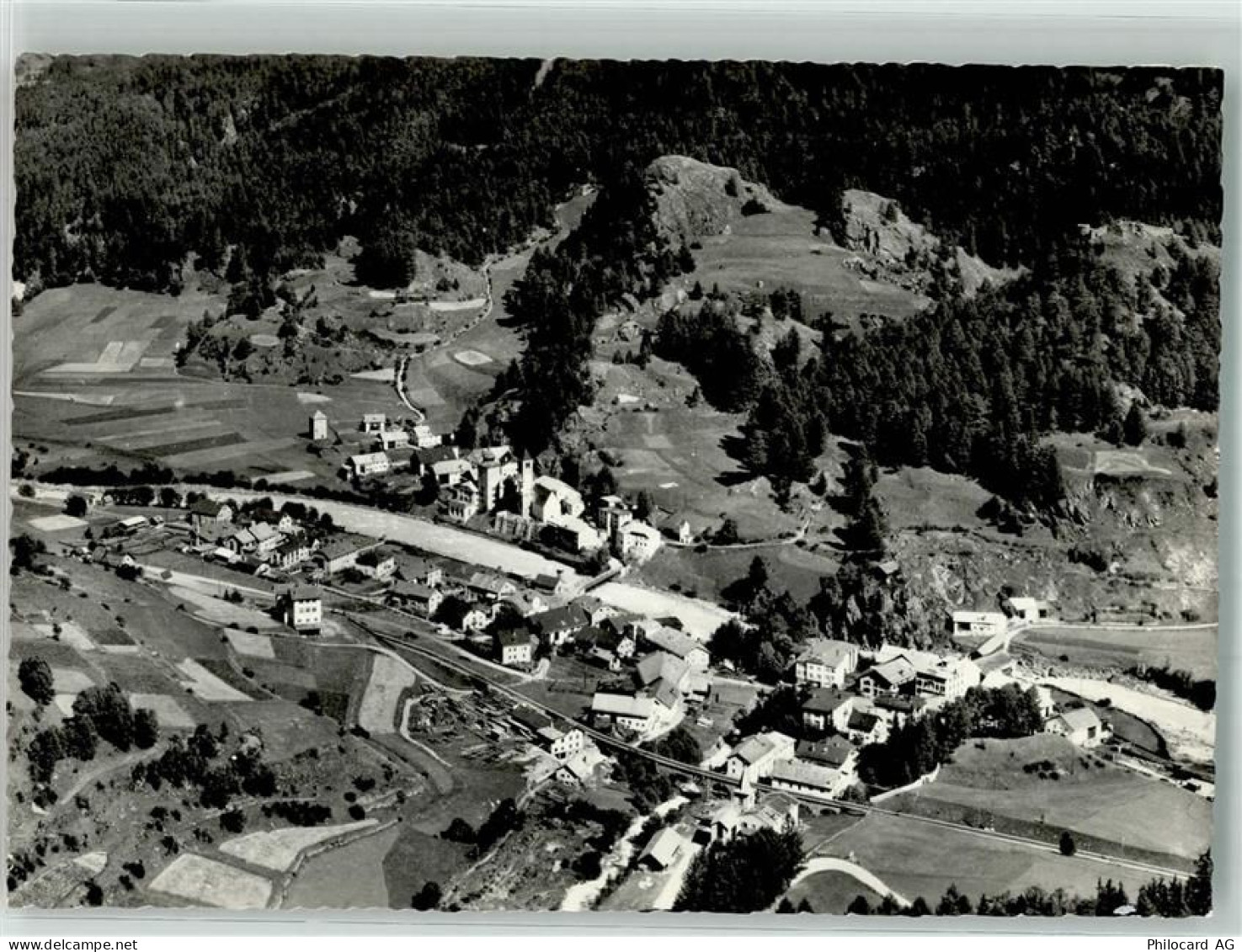 7542 Susch Foto AK Fliegeraufnahme - 38068053
