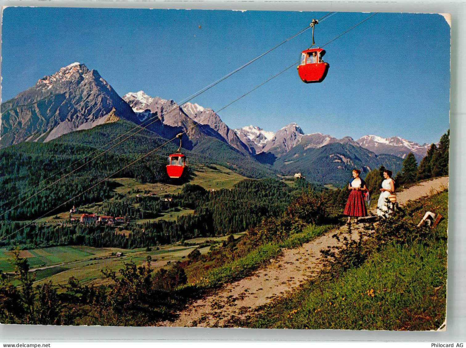 7550 Scuol Schuls Foto AK Seilbahn Scuol-Motta Naluns - 38251509