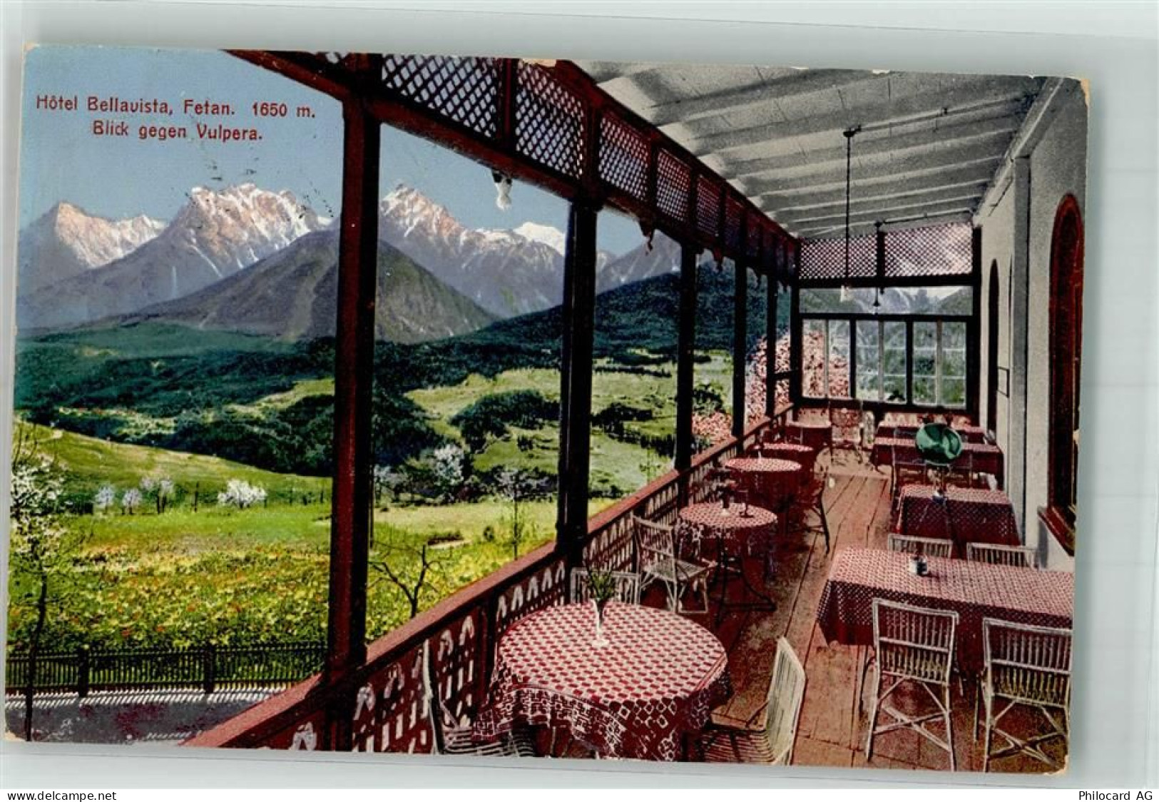 7551 Ftan 1922 Foto AK Hotel Bellavista - 14000887