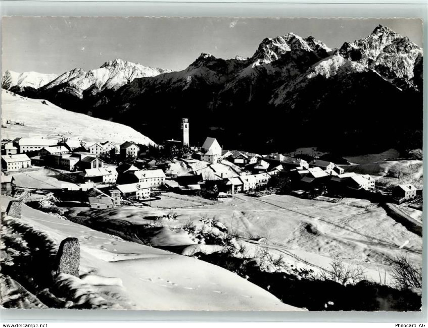 7551 Ftan - Ortsansicht Winteraufnahme - 10157101