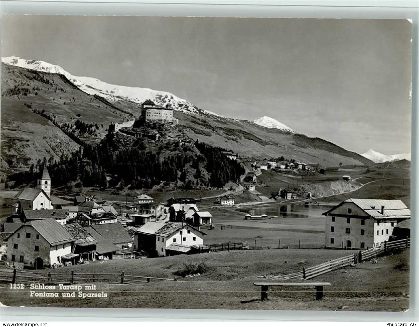 7553 Tarasp - Schloss Tarasp mit Fontana und Sparsels - 11058565