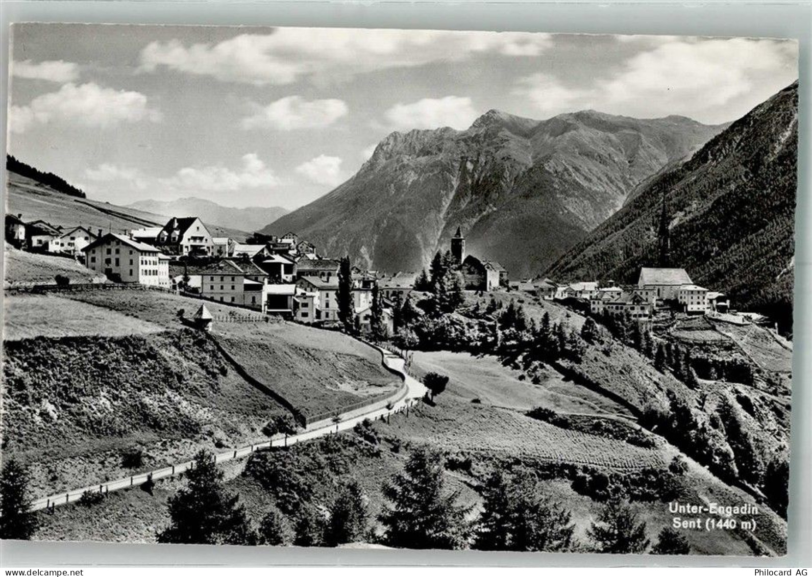 7554 Sent Foto AK Unter-Engadin - 38219072