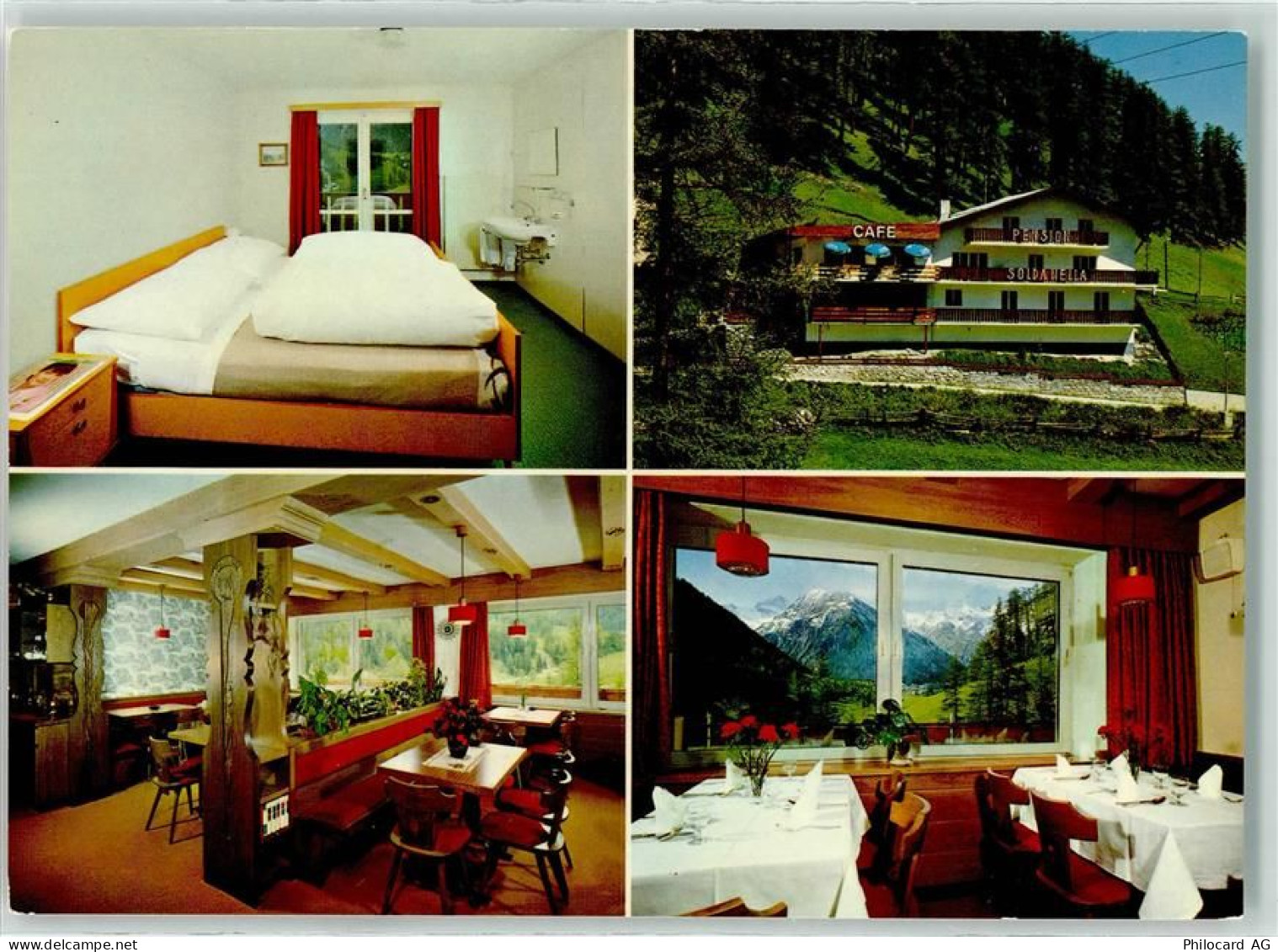 7563 Samnaun Dorf KEINE AK Cafe Pension Soldanella Gaststube Speisesaal ... - 10589711