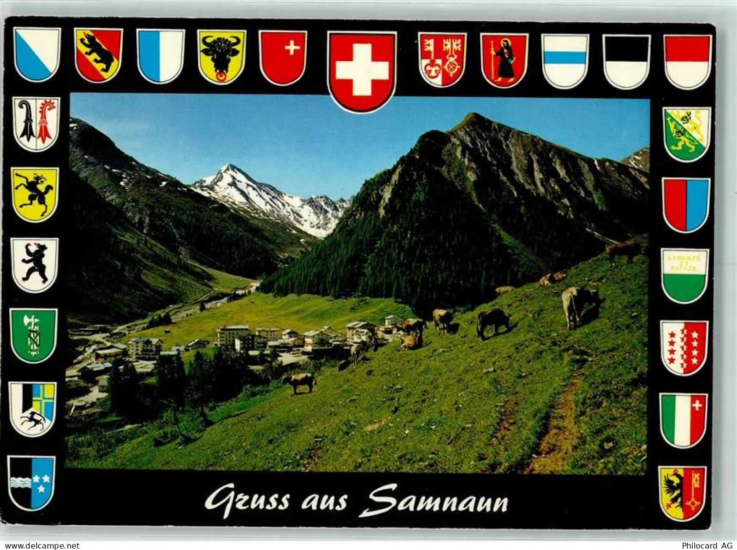 7563 Samnaun Dorf - Samnaun mit Muttler Wappen AKU2 - 40161838