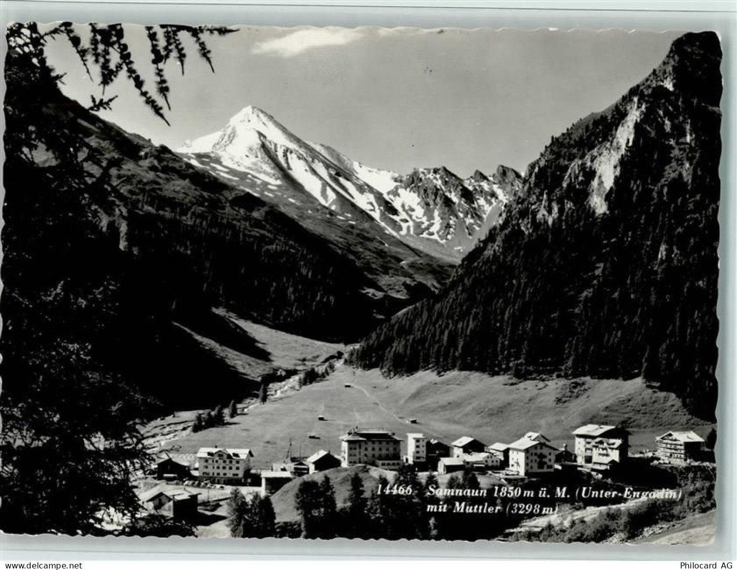 7563 Samnaun Dorf - Unter-Engadin Samnaun mit Muttler - 11058100