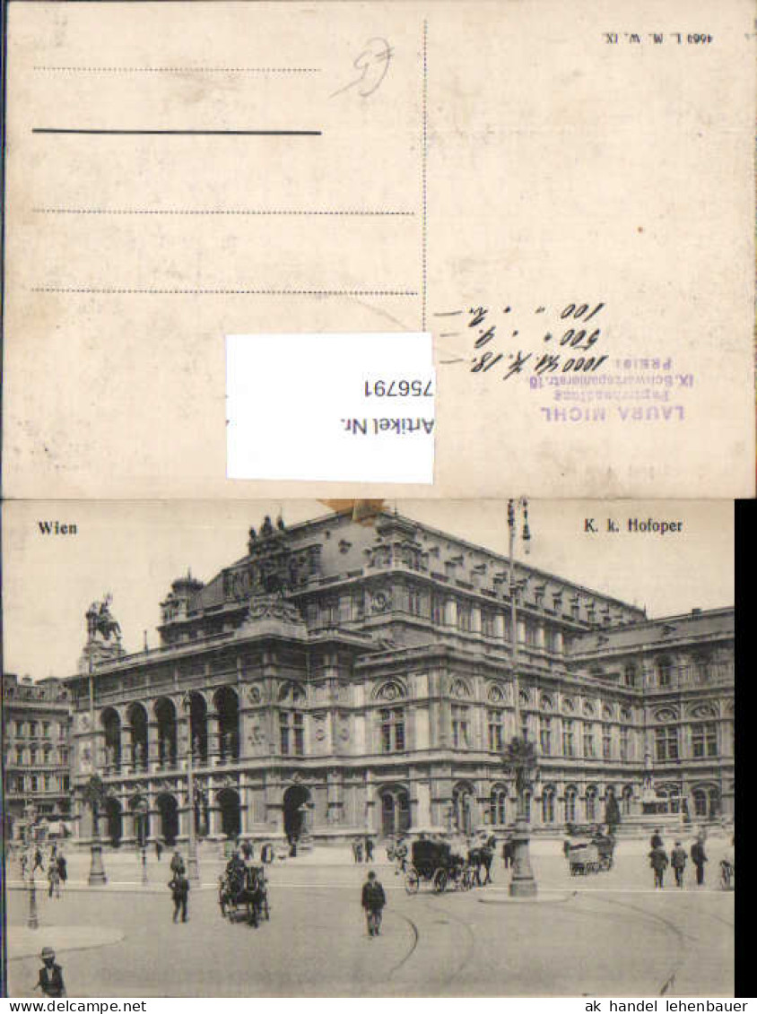 756791 Wien K. k. Hofoper Wien