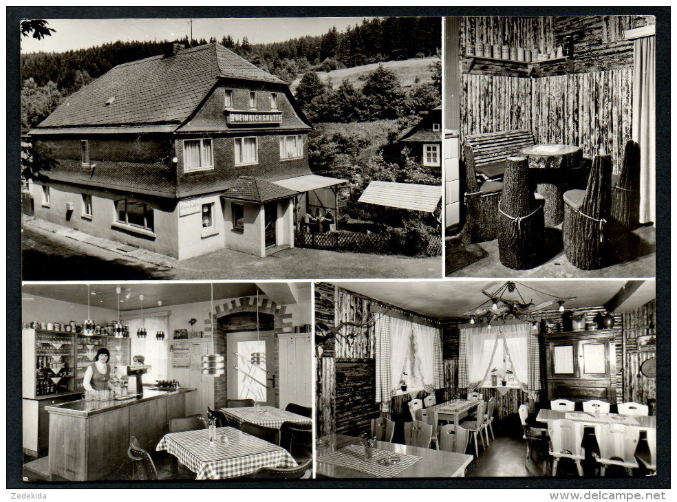 7578 - alte Foto MBK Ansichtskarte - Wurzbach Gaststätte Heinrichshütte  Innenansicht - TOP