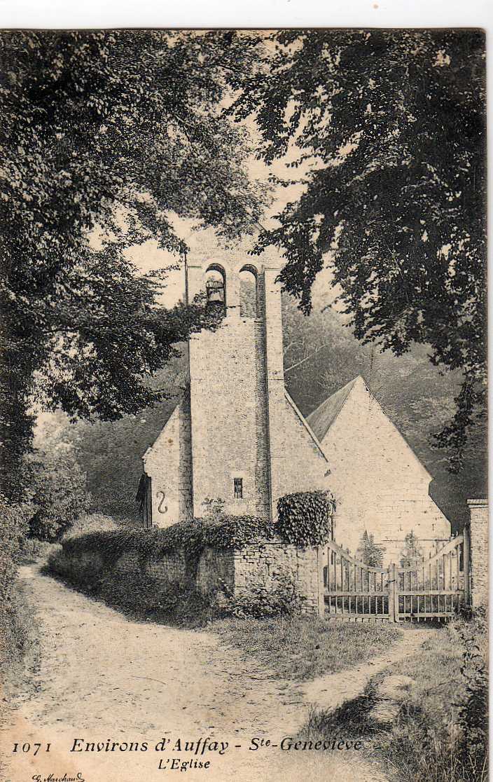 76 AUFFAY Eglise Ste Genevieve, cachet "OR", ed Marchand 1071, 1907