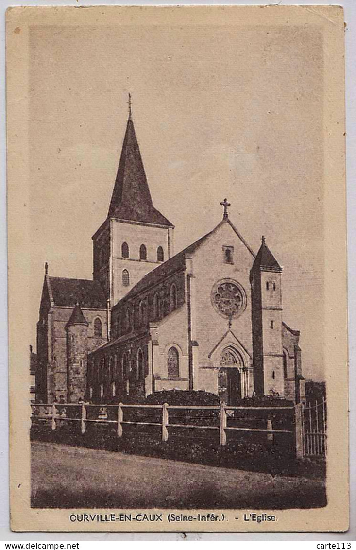 76 - B31611CPA - OURVILLE EN CAUX - eglise - Très bon état - SEINE-MARITIME