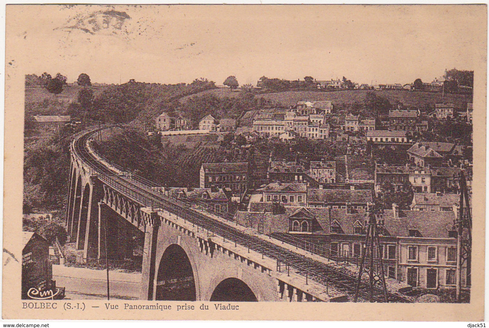 76 - BOLBEC (Seine-Inf.) - Vue panoramique prise du Viaduc - 1935