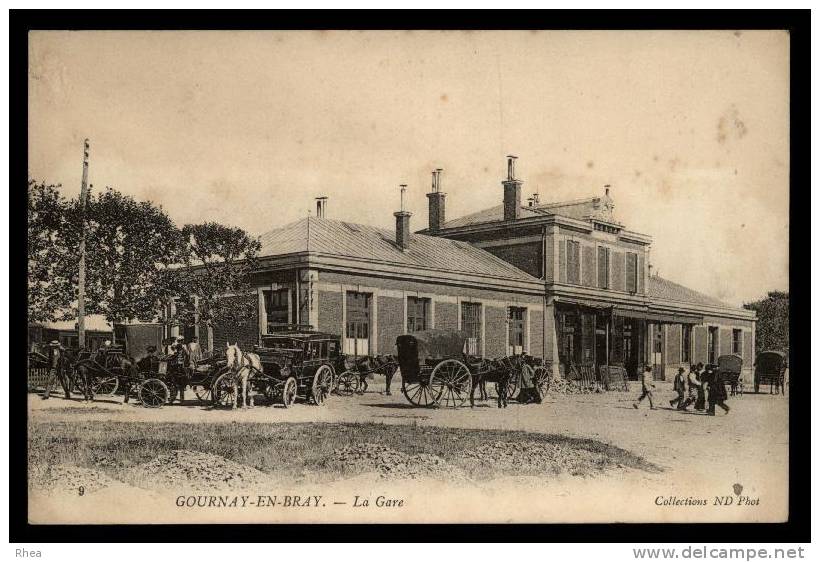 76 Gournay-en-Bray attelage cheval gare D76D K76312K C76312C RH096768