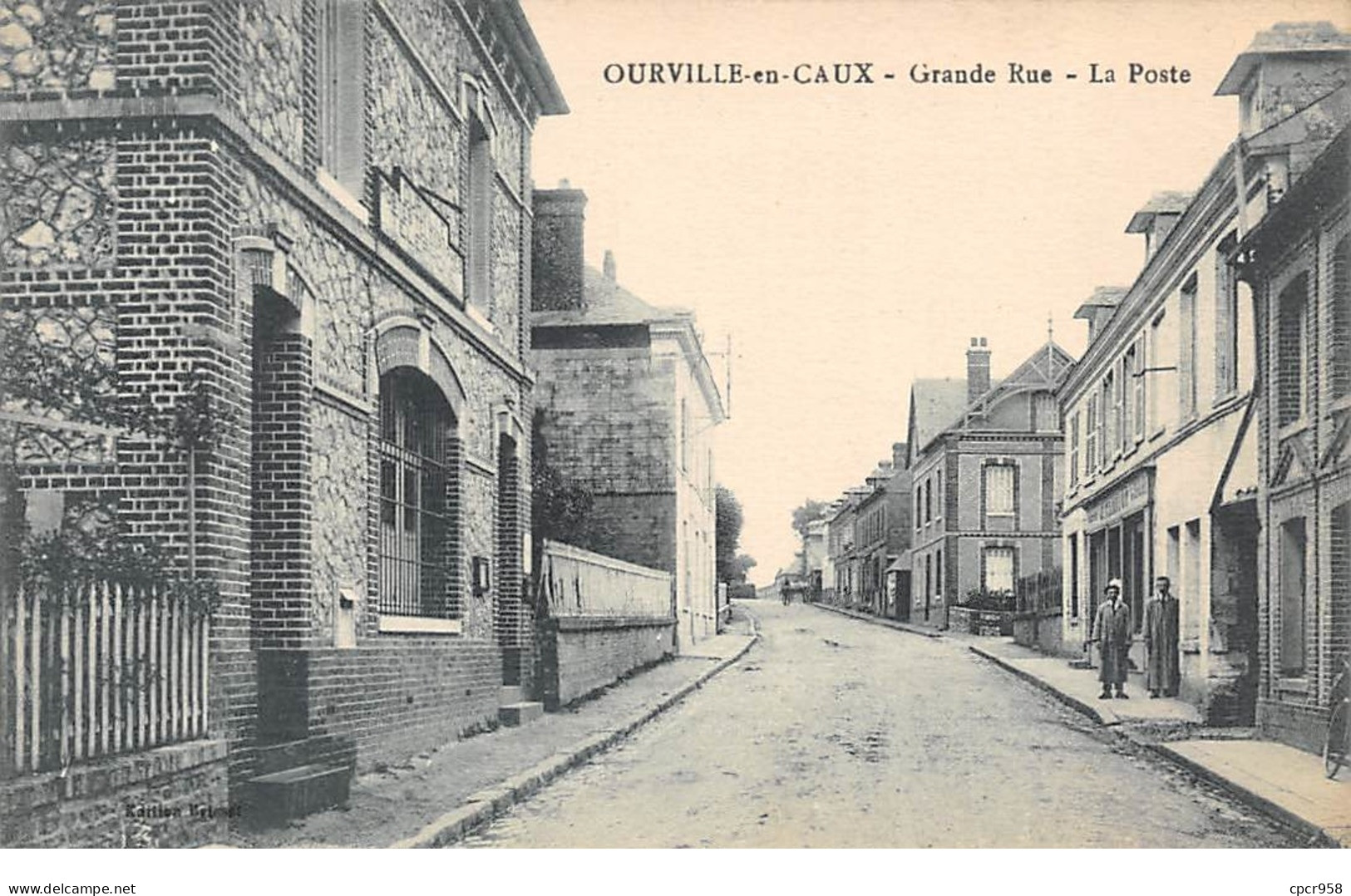 76 .n° 110247 . ourville en caux . grande rue . la poste .
