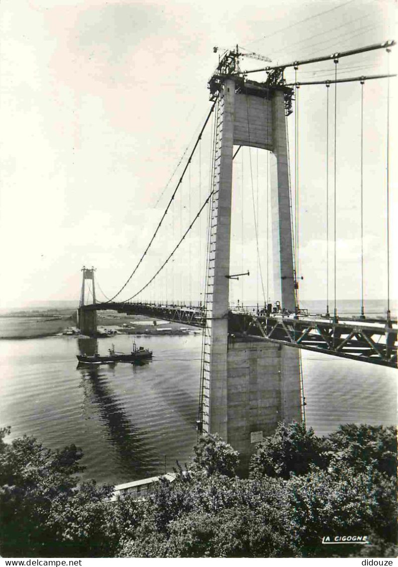 76 - Tancarville - Le Pont de Tancarville - Bateaux - Mention Photographie Véritable - Carte dentelée - CPSM grand forma