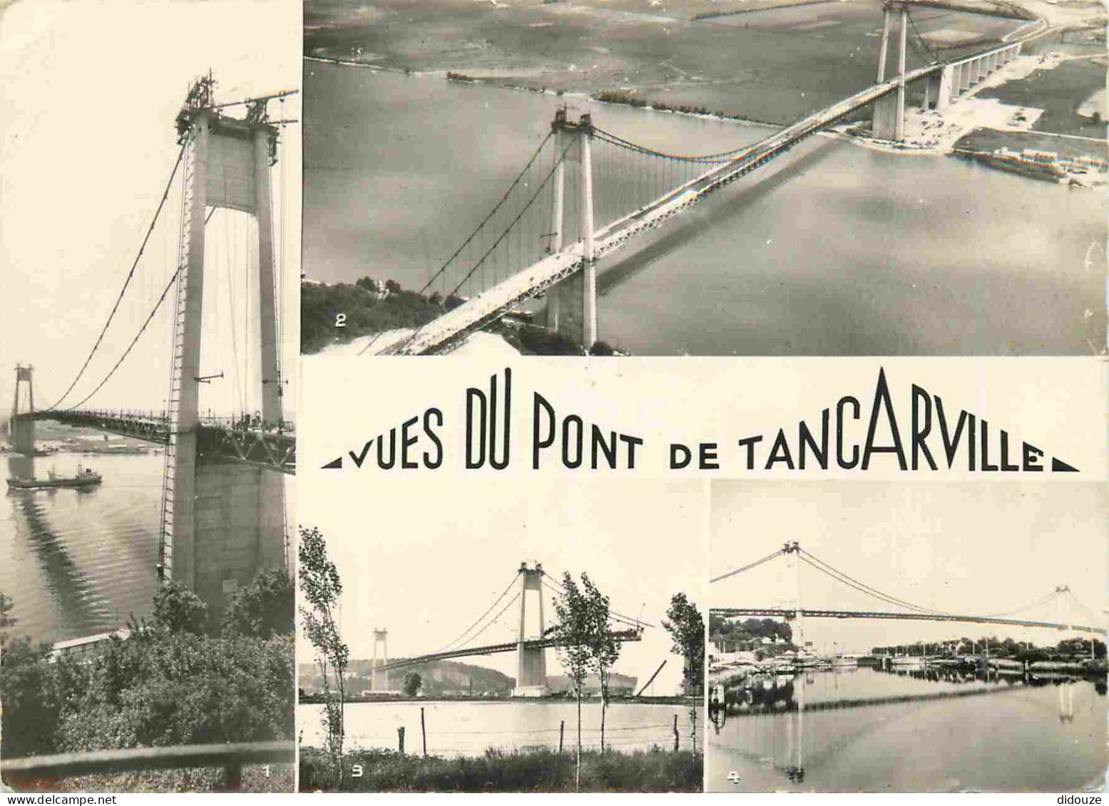76 - Tancarville - Le Pont de Tancarville - Multivues - Carte dentelée - CPSM grand format - Voir Scans Recto-Verso
