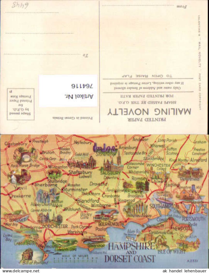 764116 Leporello Hampshire and Dorset Coast Hampshire Dorset United Kingdom