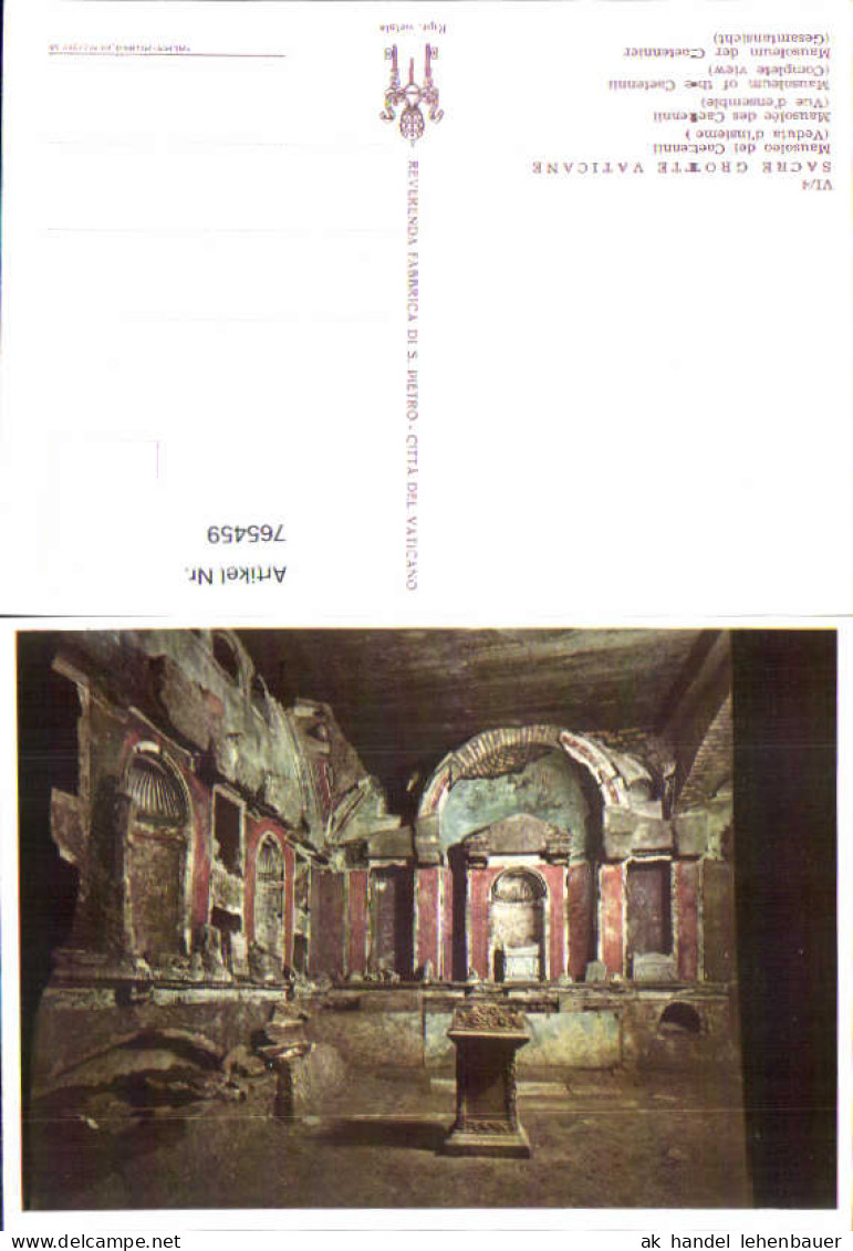 765459 Vatikanstadt Sacre Grotte Vaticane Mausoleo dei Caetenni Vatikanstadt Vatican City