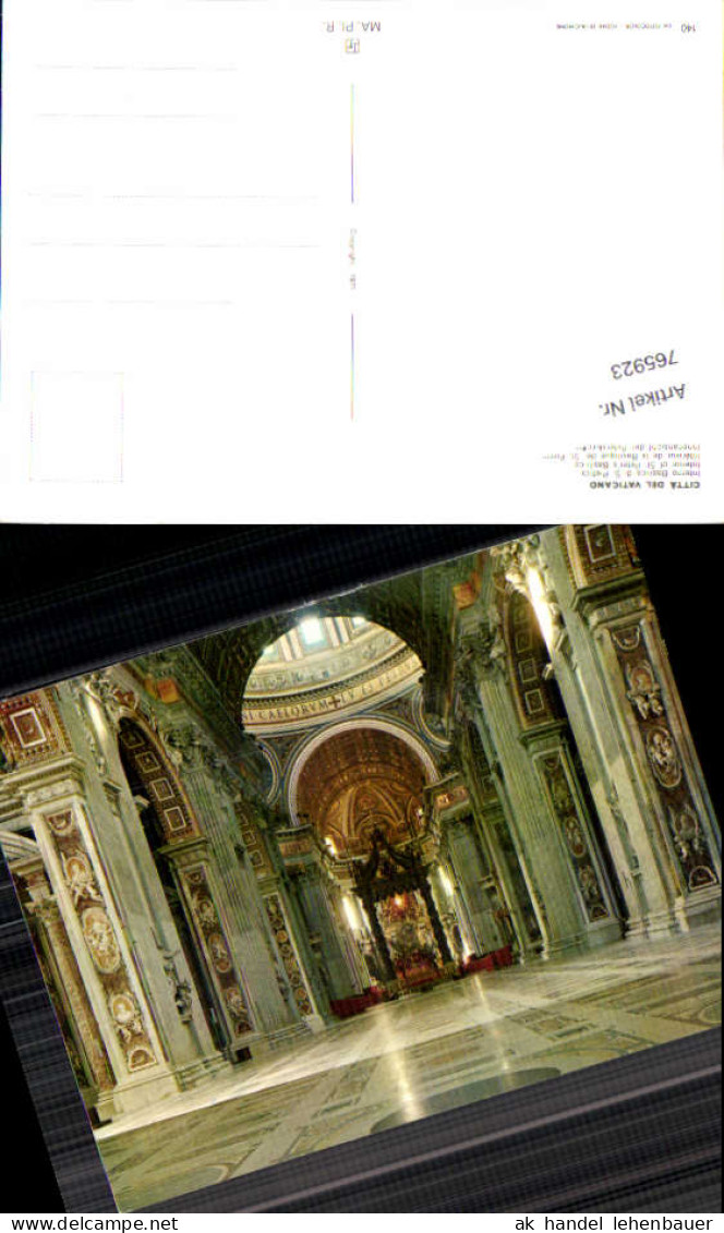 765923 Vatikanstadt Petersdom Innenansicht Vatican City Vatikan