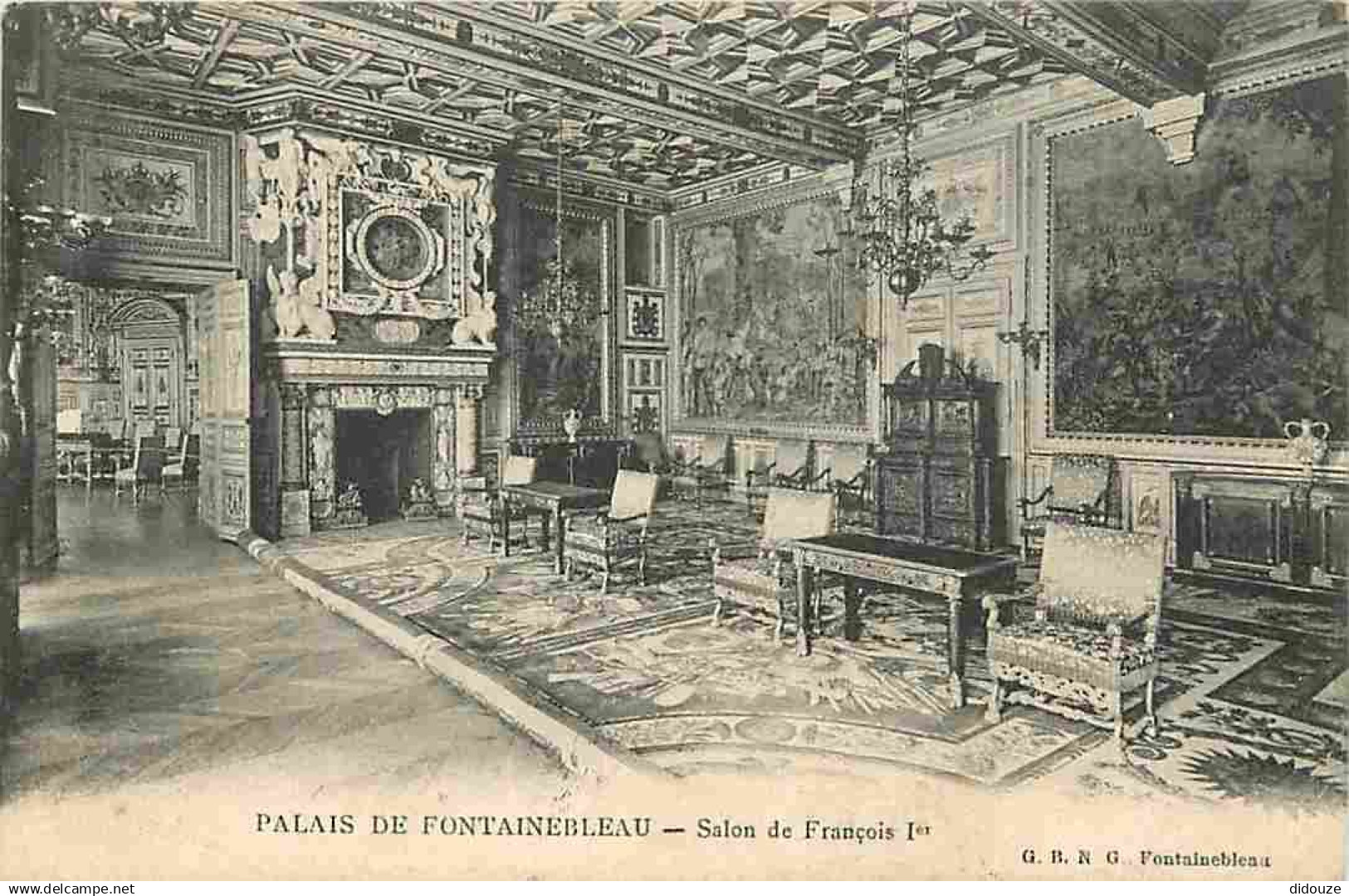77 - Fontainebleau - intérieur du Palais de Fontainebleau - CPA - Voir Scans Recto-Verso
