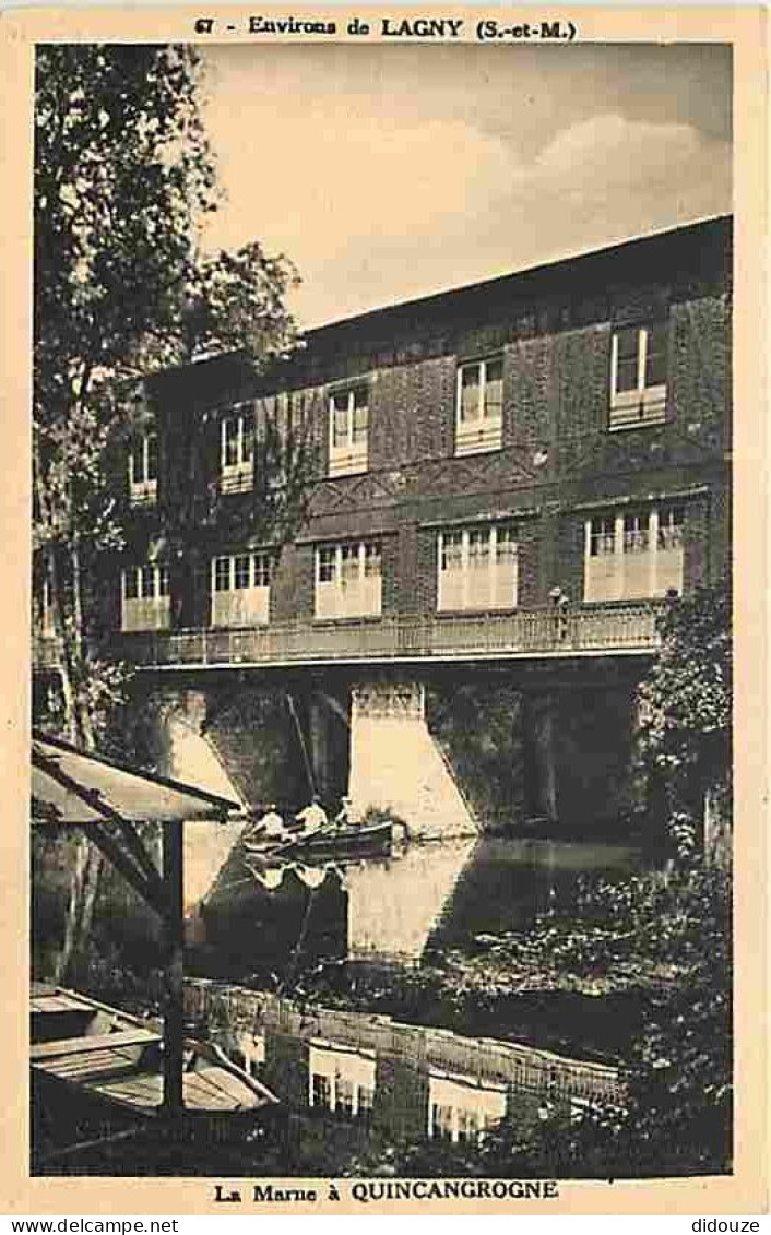77 - Lagny sur Marne - La Marne à Quincagrogne - Animé - CPA - Voir Scans Recto-Verso