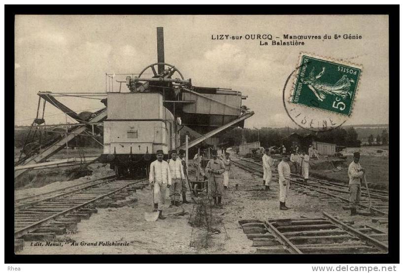 77 Lizy-sur-Ourcq - balastiere - Manœuvres du Génie