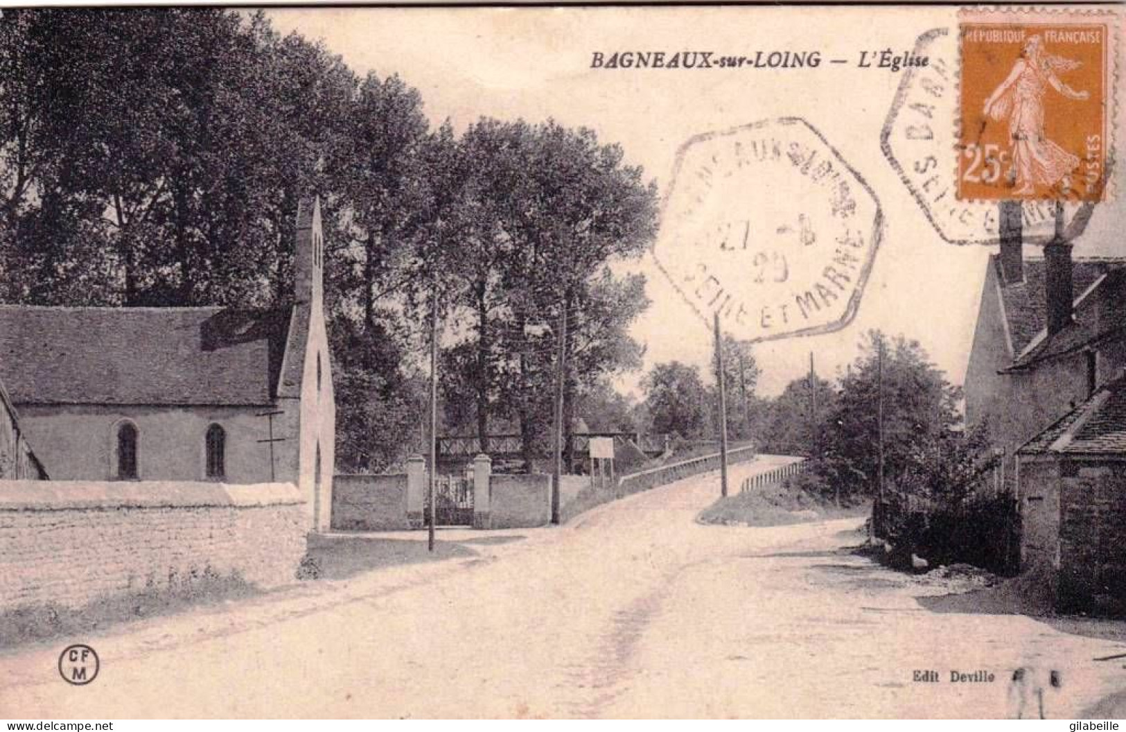 77 -  seine et marne -  BAGNEAUX  sur LOING - l église