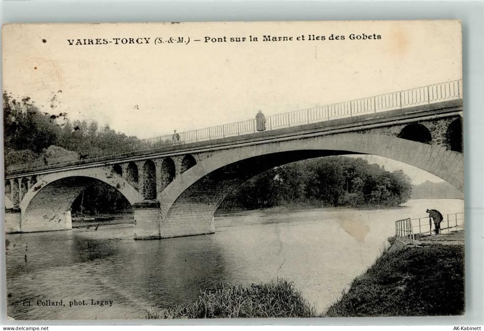 77360 Vaires-sur-Marne 1917 - Pont sur la Marne et Iles des Gobets - 39479231