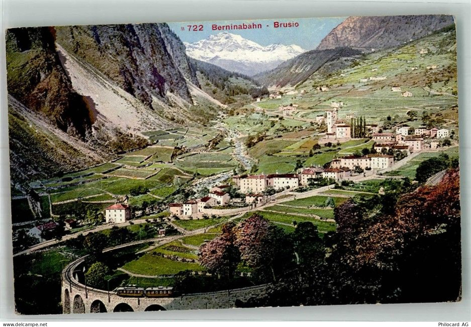7743 Brusio Foto AK Bergbahn Berninabahn - 10753142