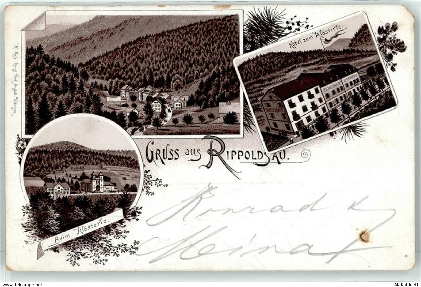 77776 W7624 Bad Rippoldsau 1894 - Beim Klösterle mit Hotel zum Klösterle... - 51831369