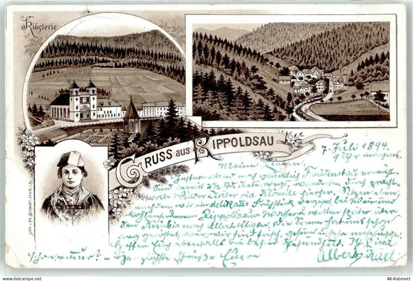 77776 W7624 Bad Rippoldsau 1894 - Klösterle Tracht - 51831371