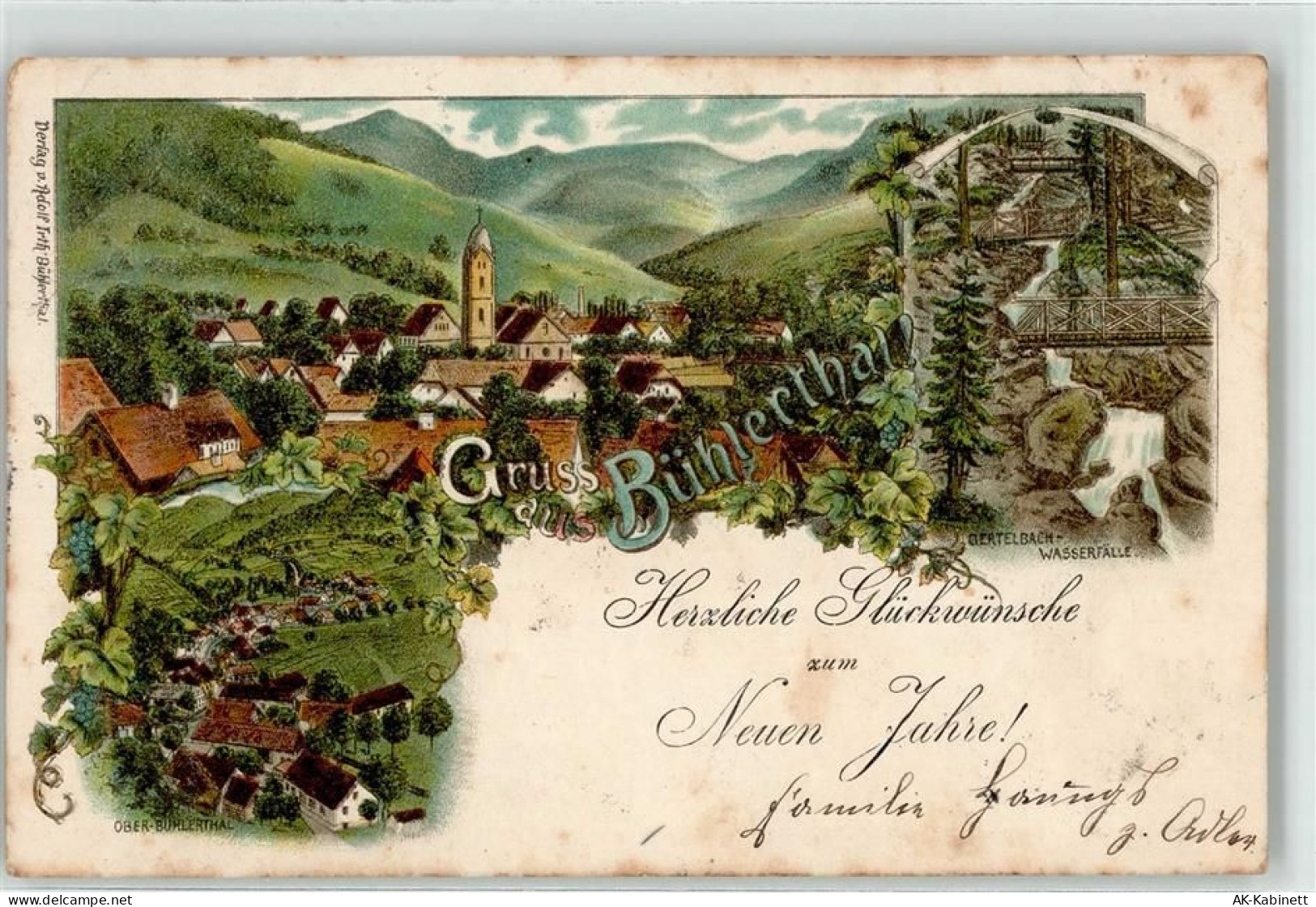 77830 W7582 Bühlertal 1898 - Gertelbach Wasserfälle - 52054598