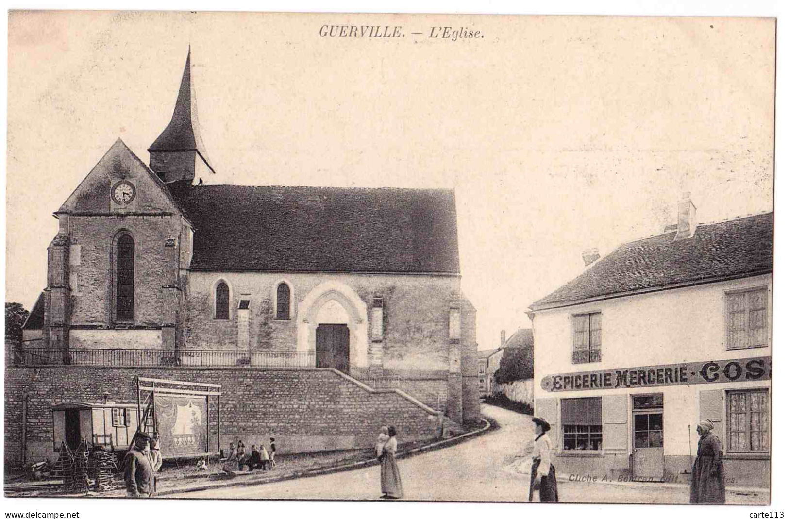 78 - B1144CPA - GUERVILLE - L'église - Parfait état - YVELINES